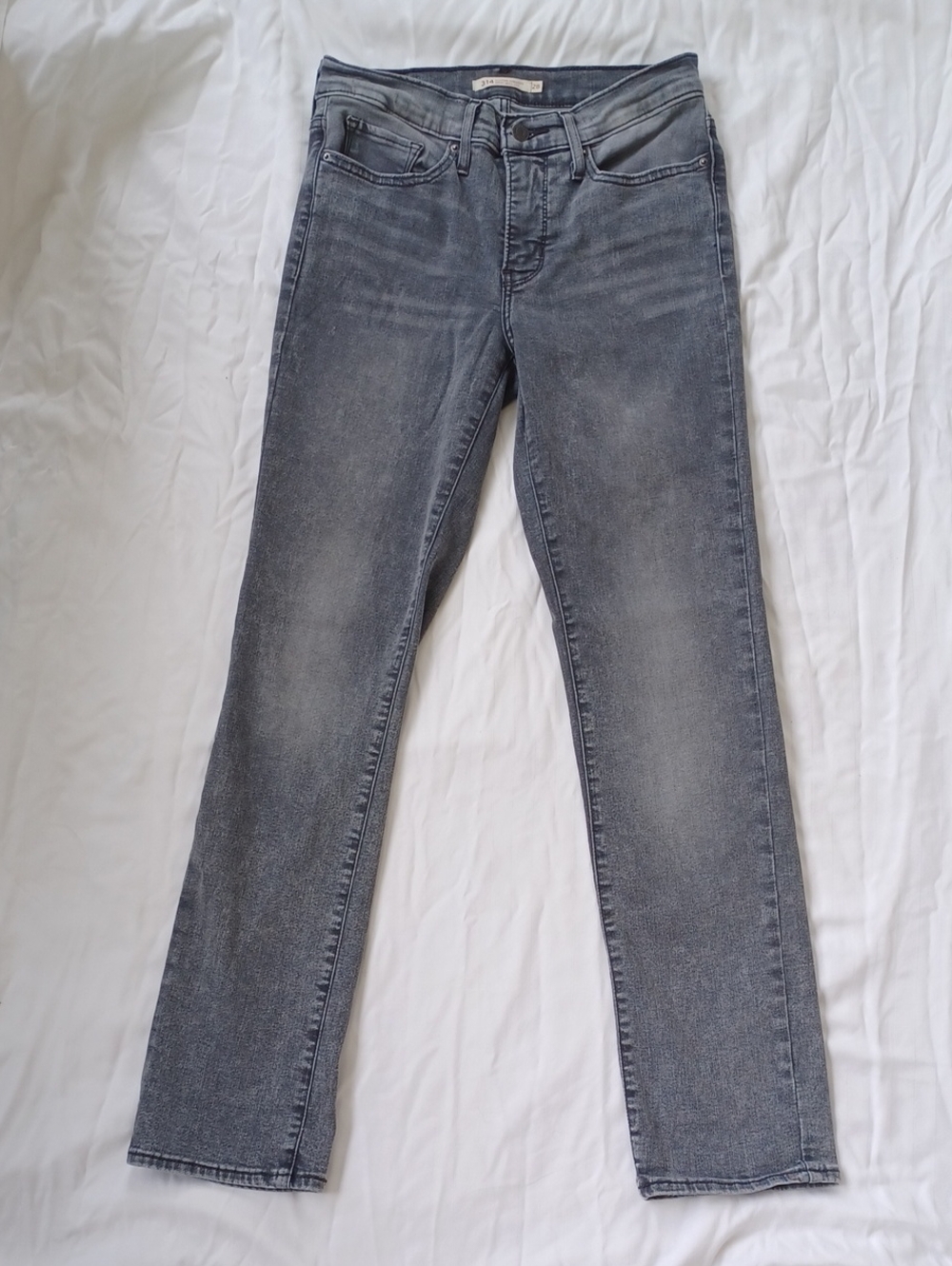 Levis 314 Shaping Straight Stonewash Black Jeans- Sz. 28